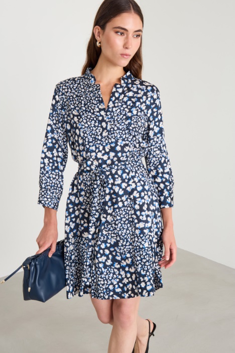 Abito in twill stampato