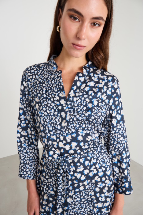 Abito in twill stampato