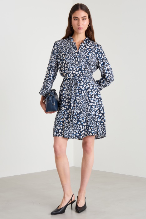 Printed twill dress Intrend