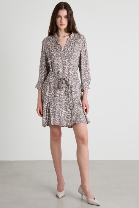 Vestido de sarga estampada