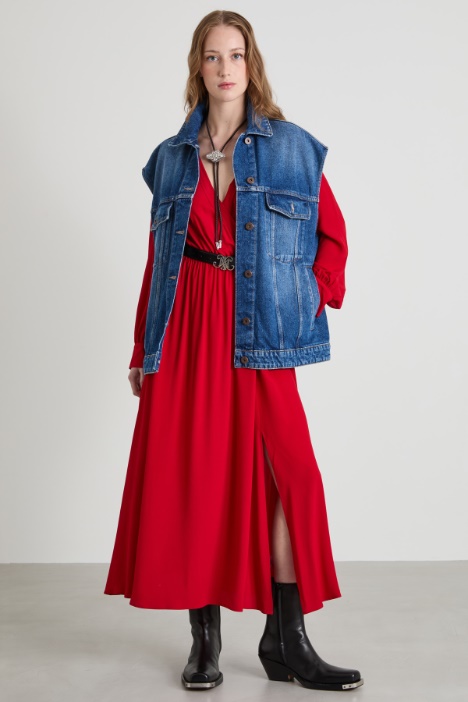 Dress with crossover neckline Intrend