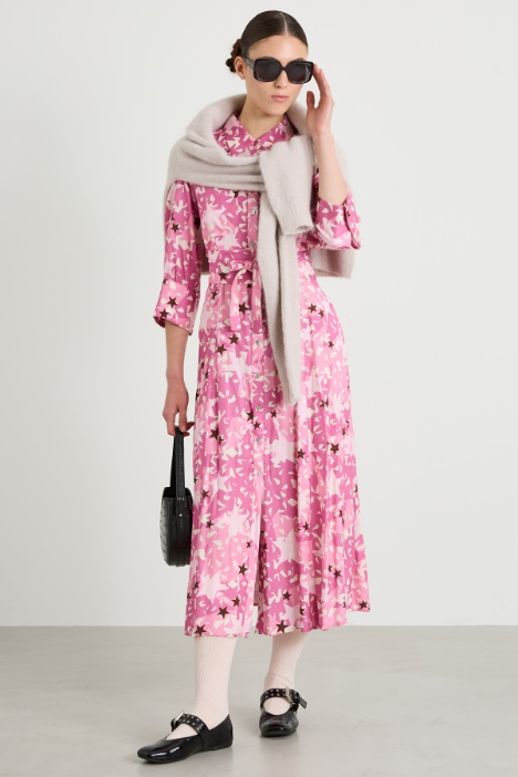 Shirt dress with sash Intrend