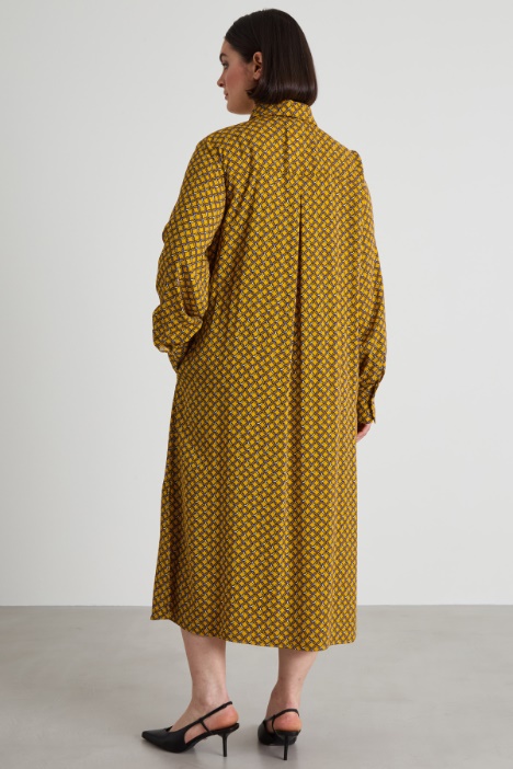 Vestido camisero de cady