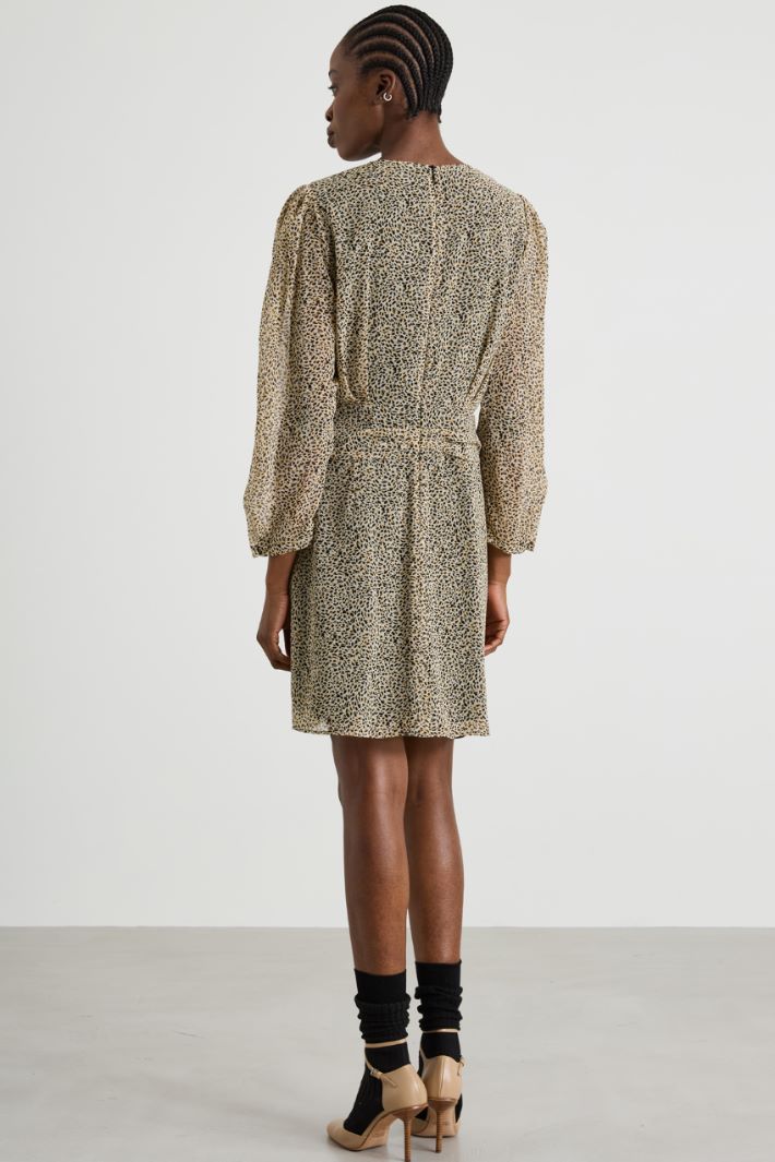Abito in georgette con drappeggio Intrend - 3