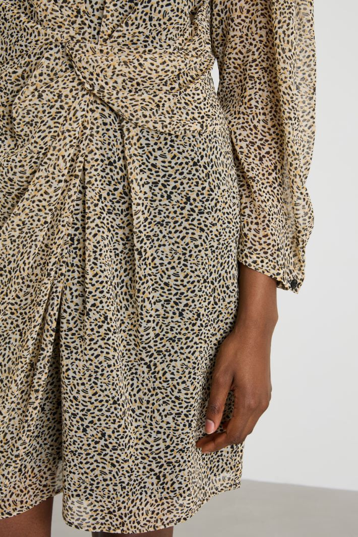 Abito in georgette con drappeggio Intrend - 4