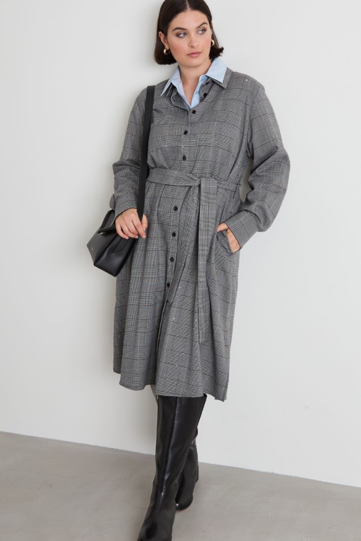 Shirt dress with sash Intrend - 2