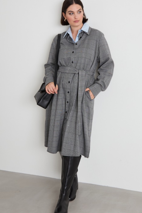 Vestido camisero con fajín