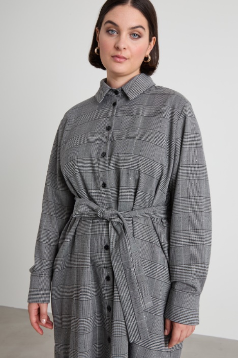 Vestido camisero con fajín