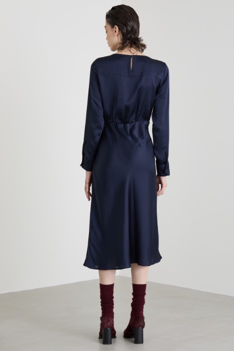 Abito midi effetto portafoglio