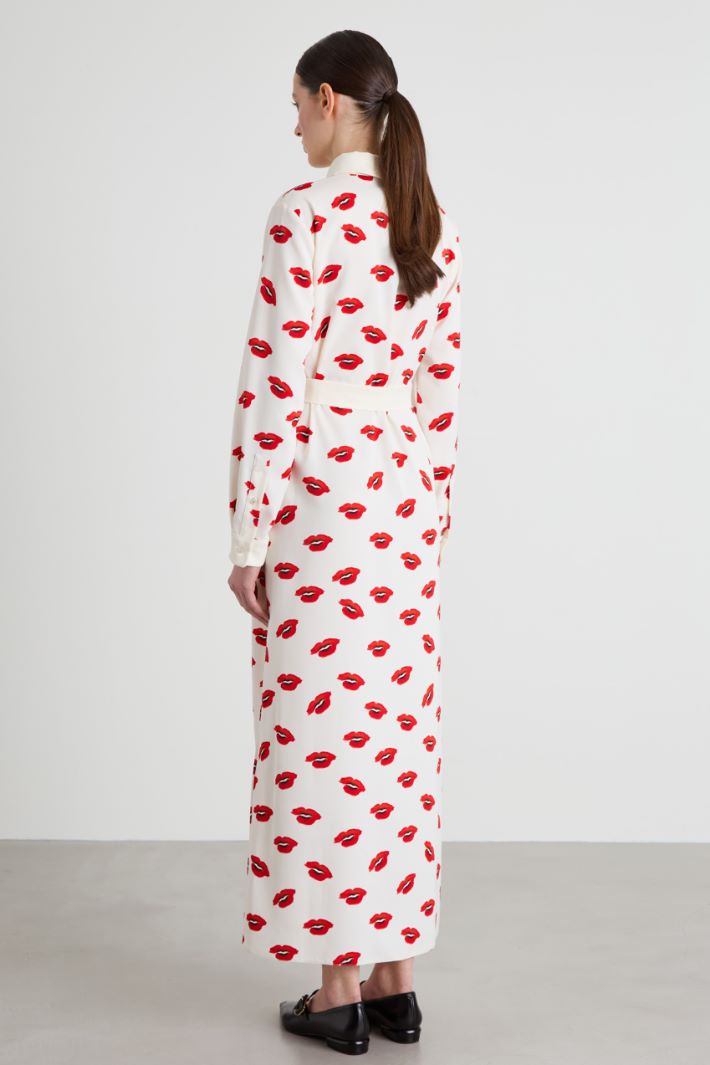 Vestido camisero de crepé Intrend - 3