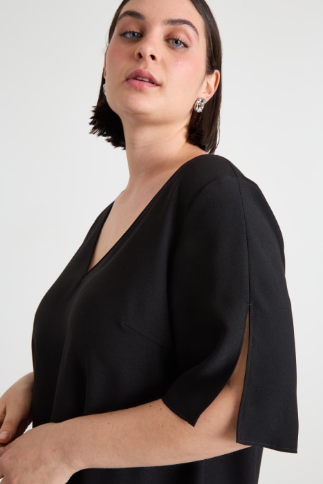 Vestido en crepé de envers satén