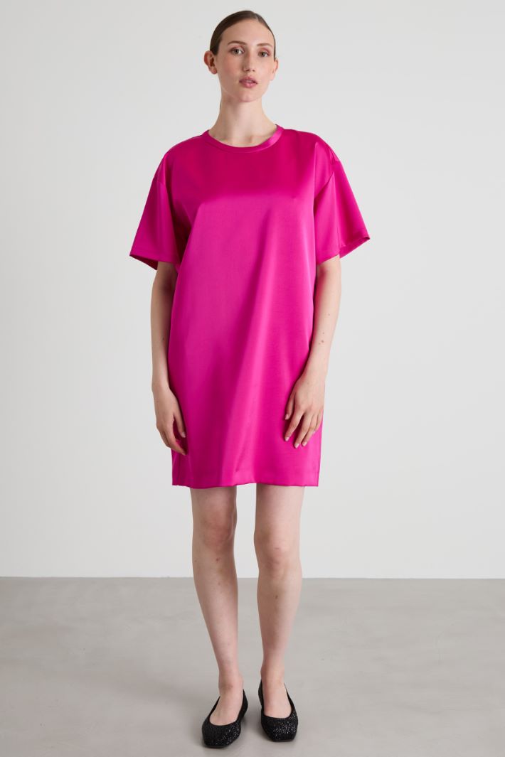Satin dress with belt Intrend - 2