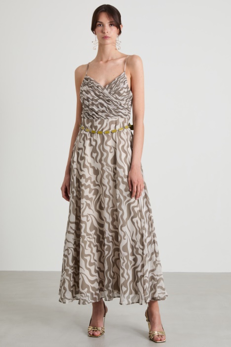 Loose dress with pleated bodice Intrend