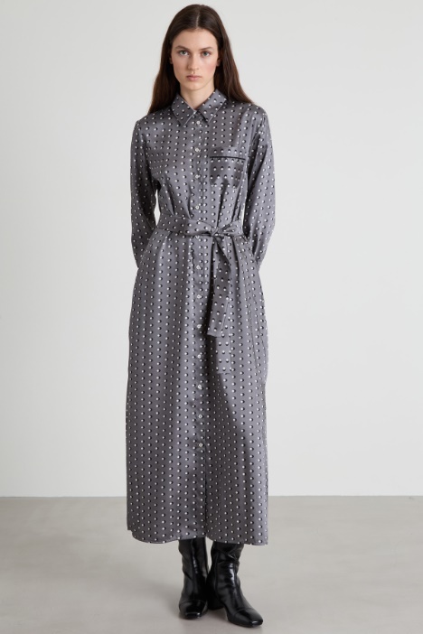 Vestido camisero estampado