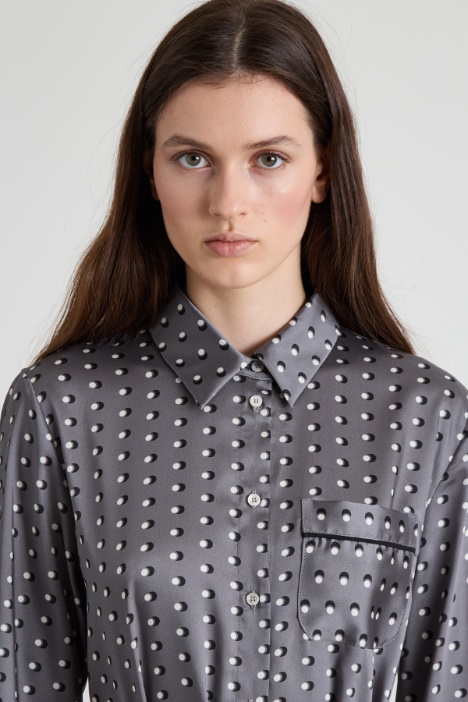 Vestido camisero estampado