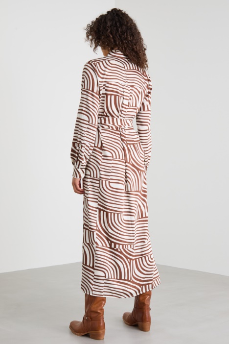 Vestido camisero estampado