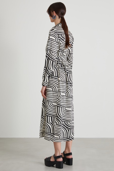 Vestido camisero estampado