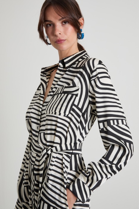 Vestido camisero estampado