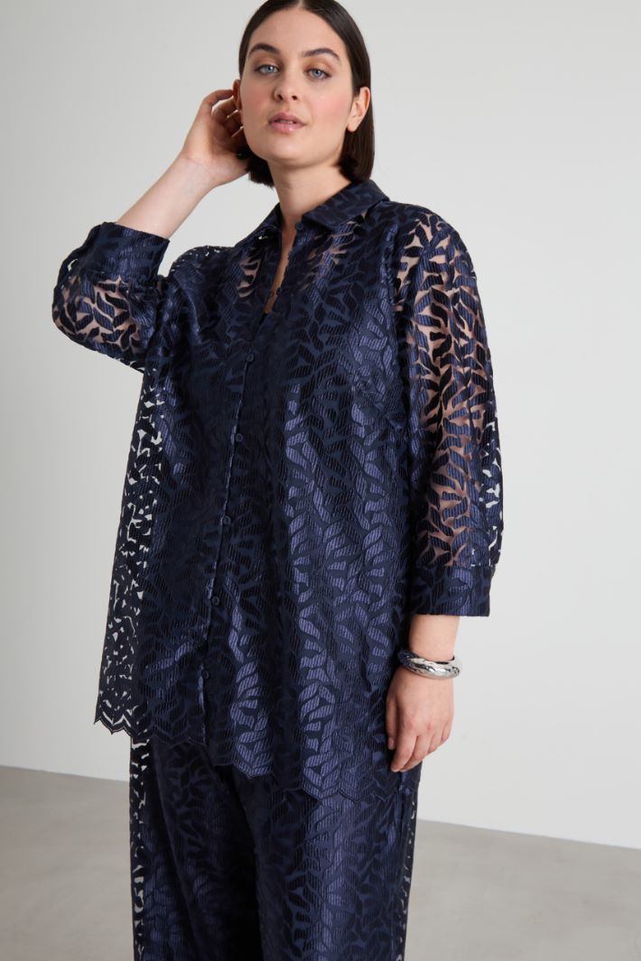 Embroidered tulle tunic Intrend