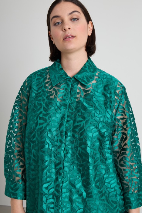 Casacca in tulle ricamato