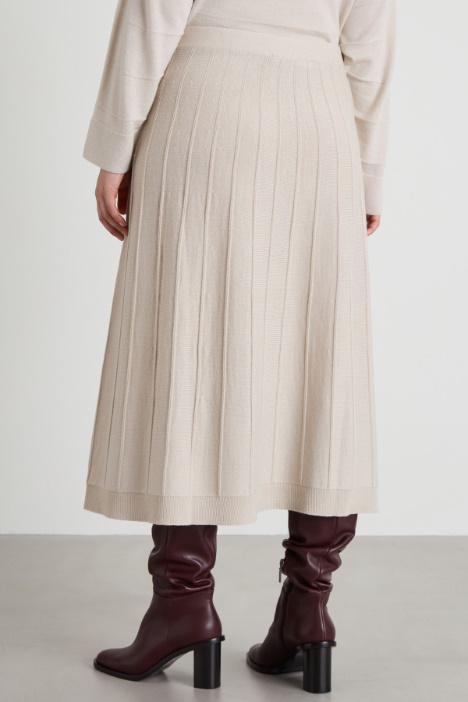 Falda de mezcla de lana