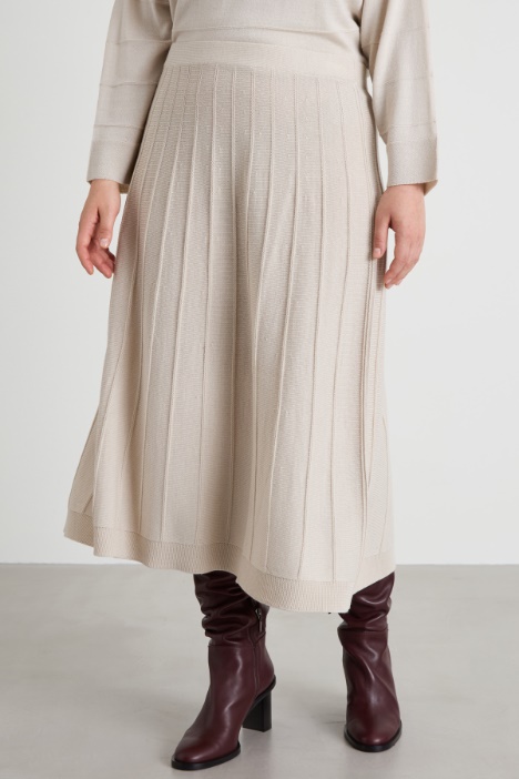 Falda de mezcla de lana