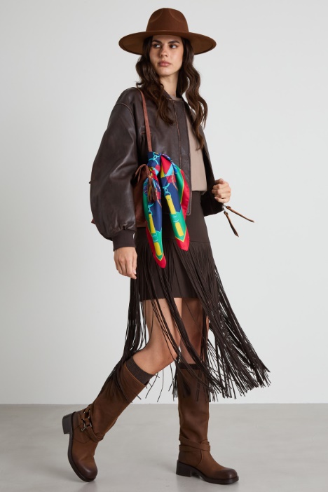 Knit fringed skirt Intrend