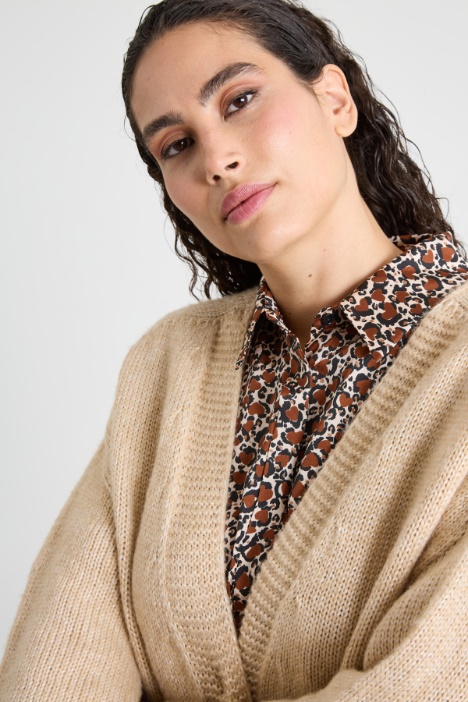 Cardigan con scollo a V