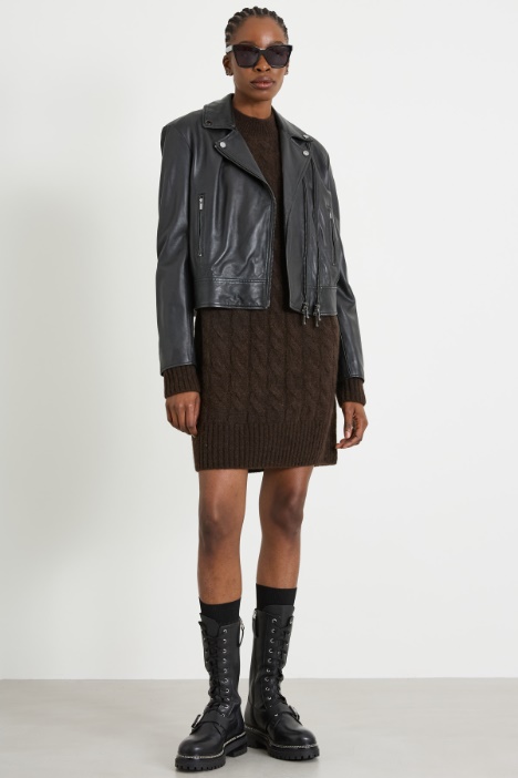 Cable-knit knit dress Intrend