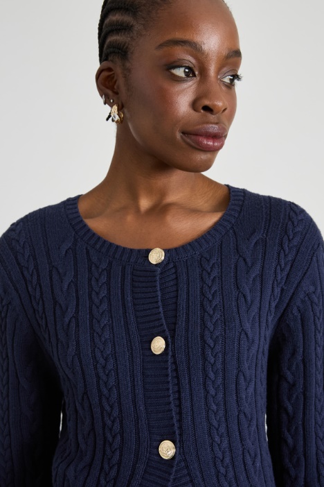 Cárdigan de punto de ochos