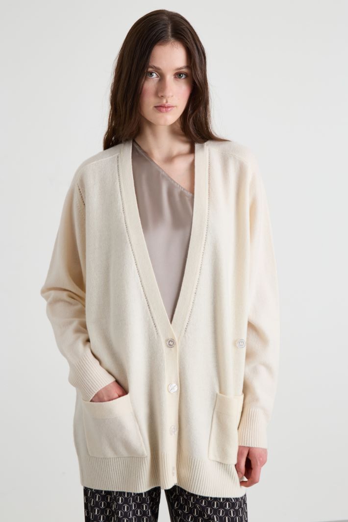 Cardigan lungo in pura lana Intrend