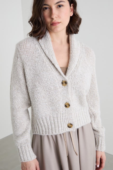 Cárdigan de hilo brillante