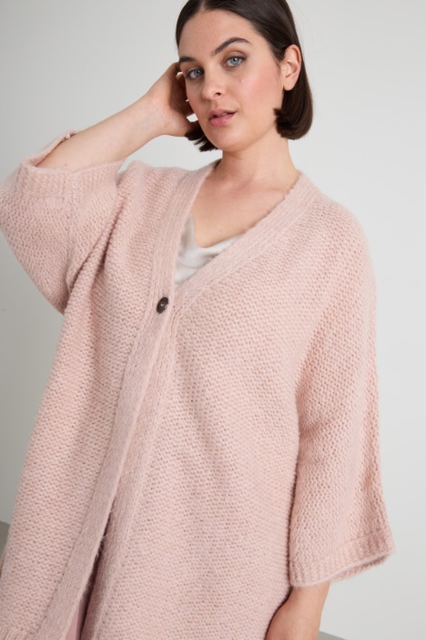 Cardigan con bottone singolo