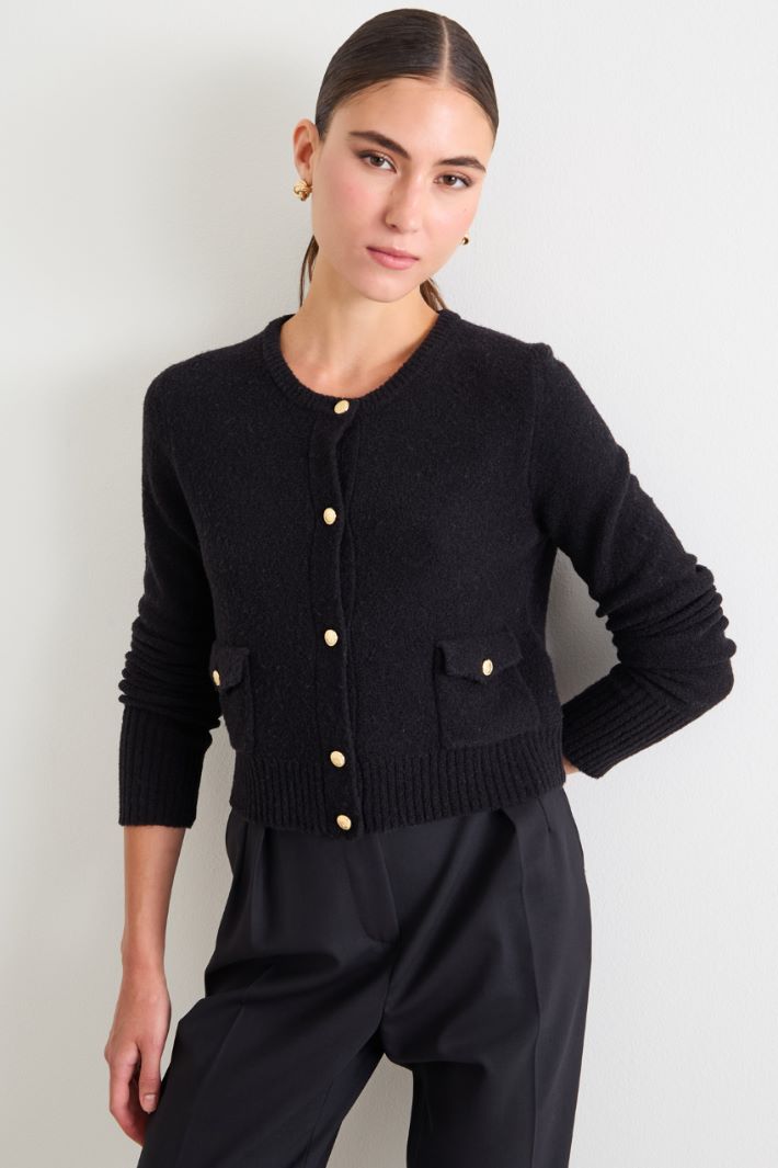Cross-pattern cardigan Intrend