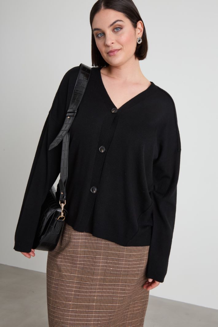 Cardigan misto lana