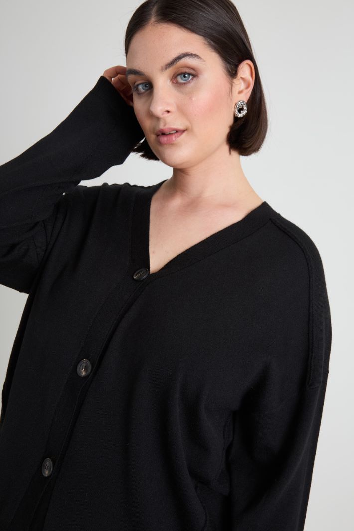 Cardigan misto lana