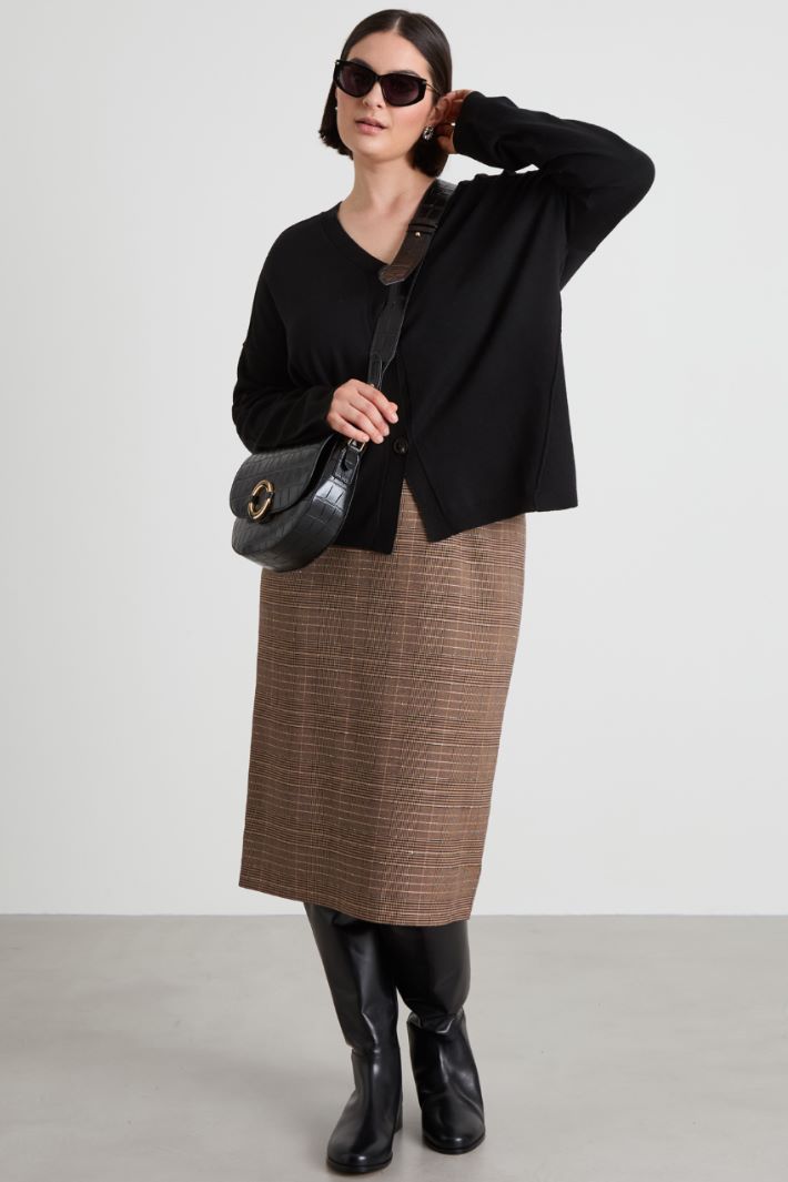 Cardigan misto lana