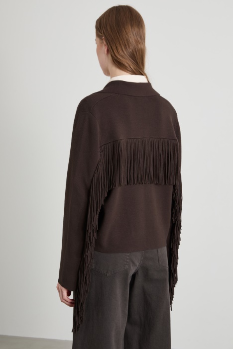 Cardigan con frange