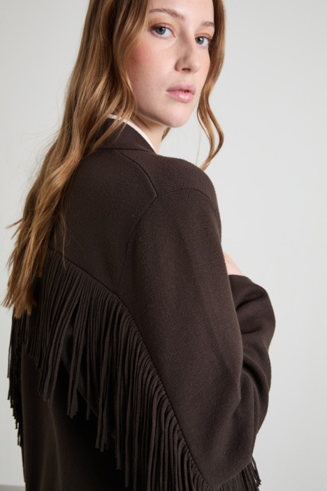 Cardigan con frange