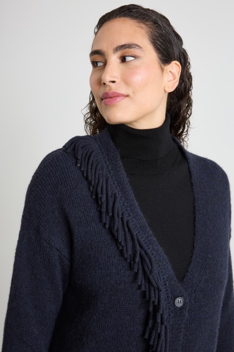 Cardigan con frange