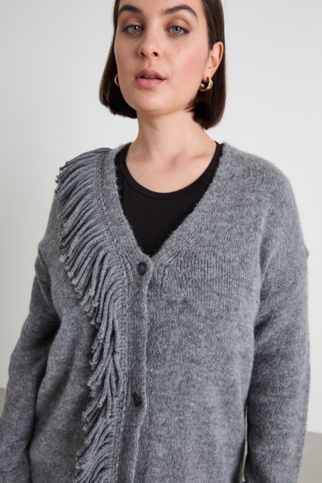 Cardigan con frange