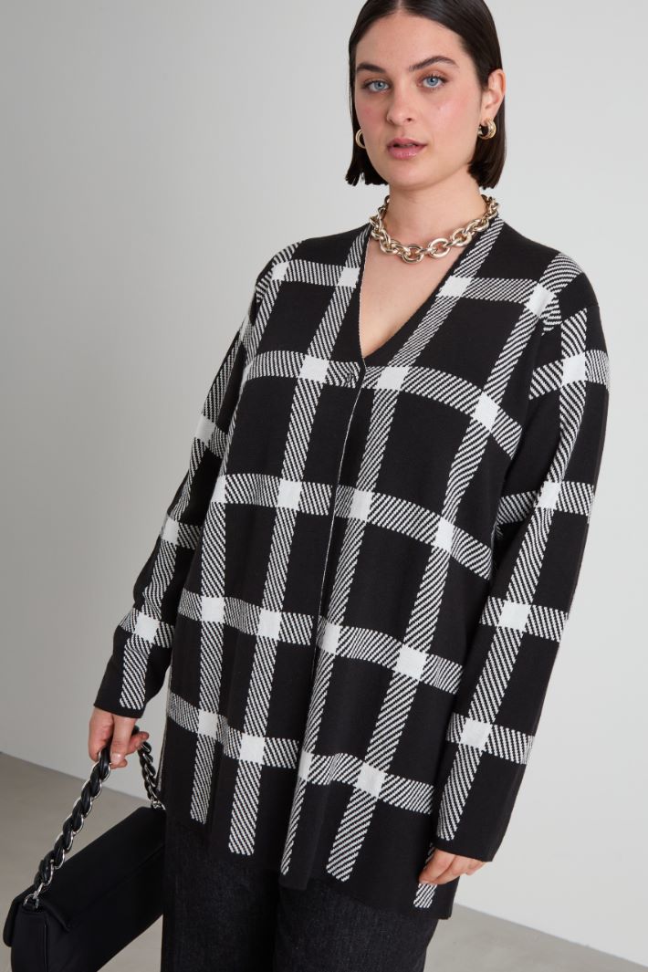 Cardigan in cotone e viscosa Intrend