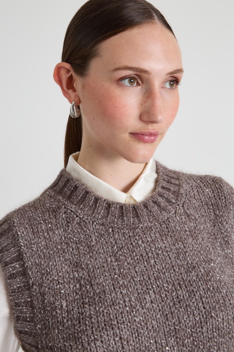 Chaleco con lentejuelas