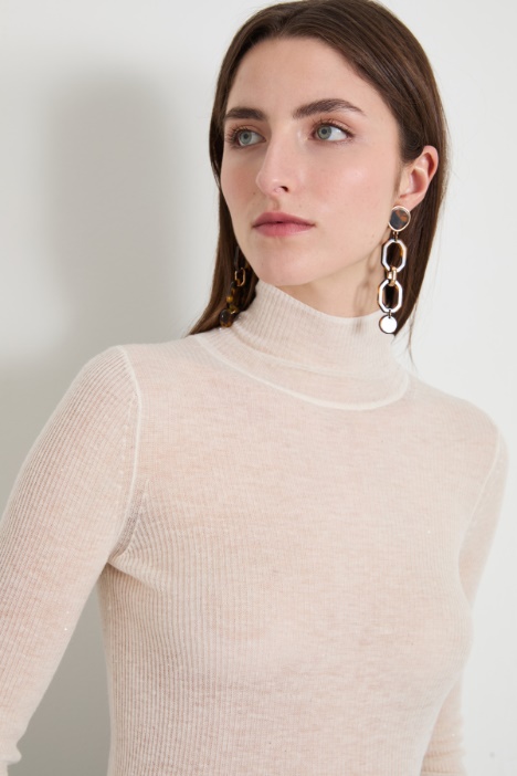 Dolcevita con micro paillettes