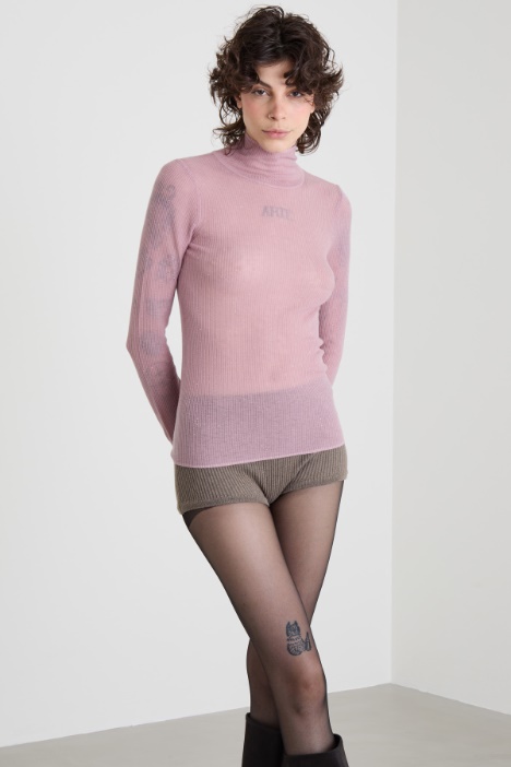 Micro-sequin turtleneck sweater Intrend