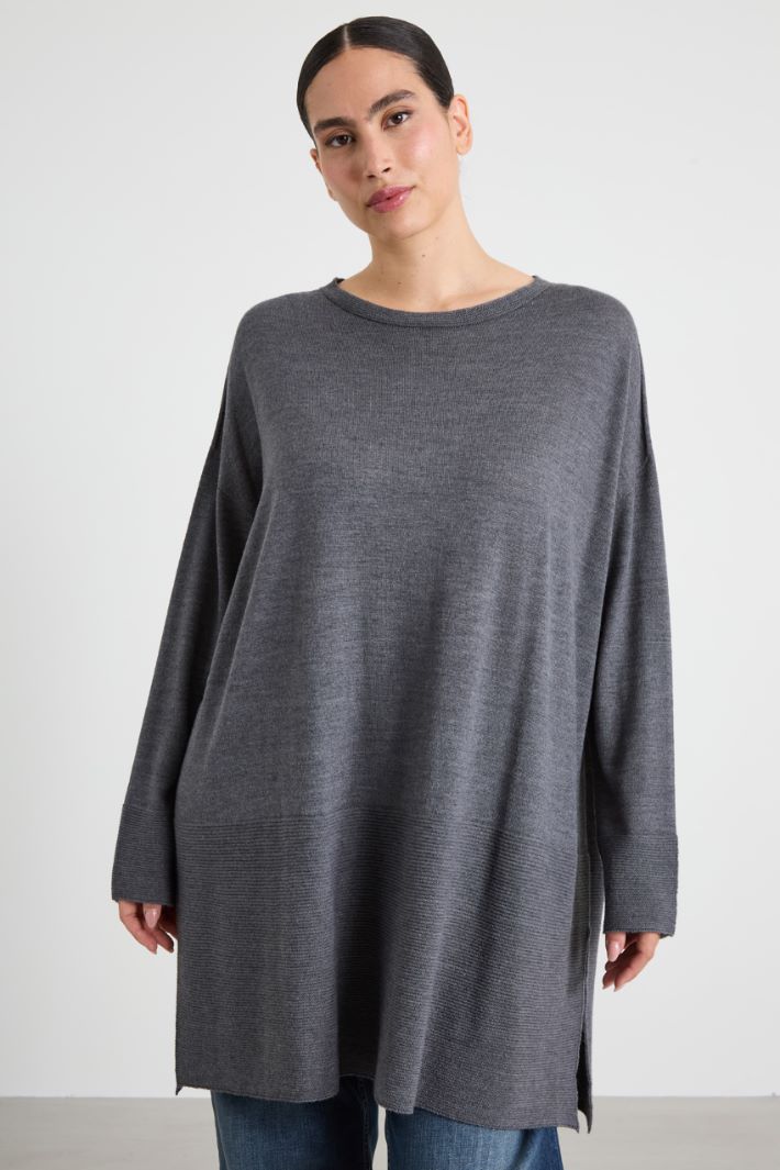 Maglia lunga in misto lana Intrend