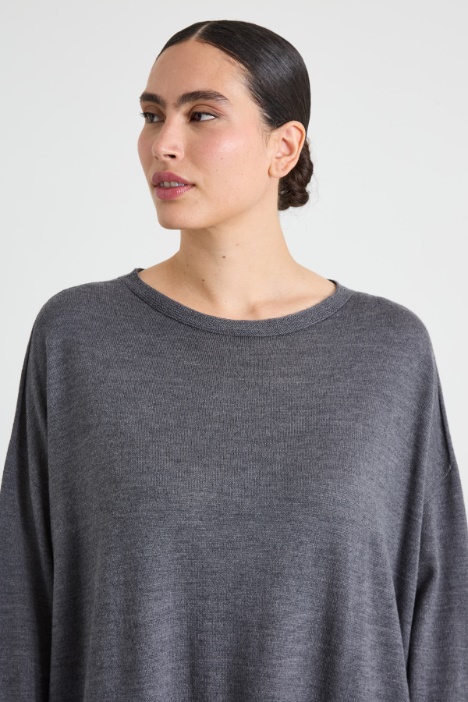 Maglia lunga in misto lana