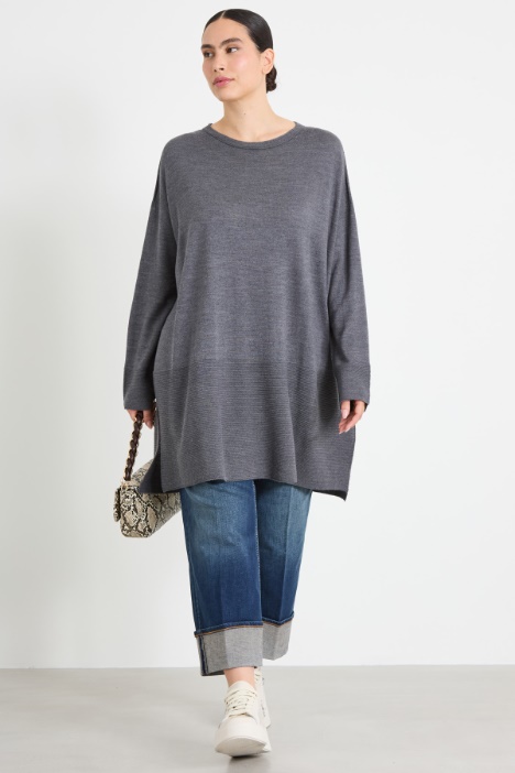 Maglia lunga in misto lana Intrend
