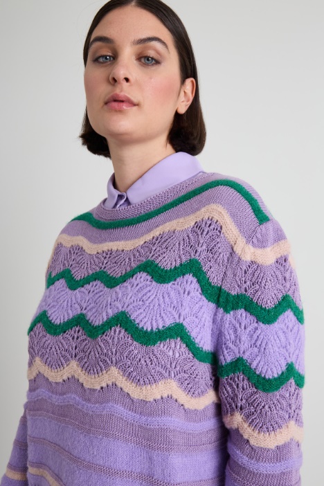 Maglia con inserti colorati