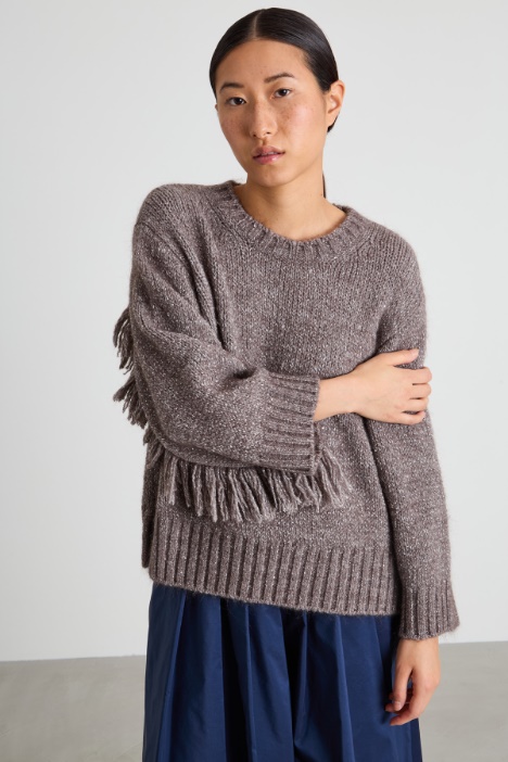 Fringed mohair sweater Intrend